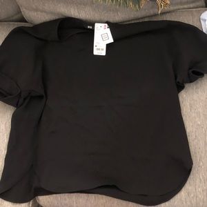 black uniqlo business casual top